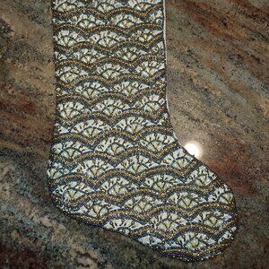 Pier 1 Imports Beaded Christmas Stocking